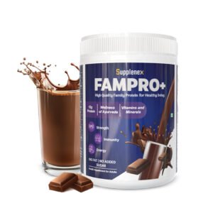 Supplenex Fampro+ Family Protein Powder | Ayurvedic Herbs Nutritional Protein Jar (Rich chocolate 450gm)