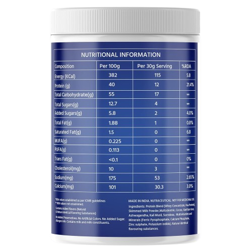 Supplenex Fampro+ Family Protein Powder | Ayurvedic Herbs Nutritional Protein Jar (Rich chocolate 450gm) - Image 2