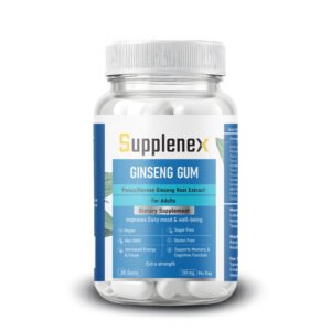 Supplenex Ginseng Gum Panax/Korean Ginseng Root Extract 30 Chewing Gum | For Men & Women