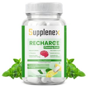Supplenex NeuroGum – Energy & Focus Caffeine Gum with L-Theanine (30 Mint Energy Gums)